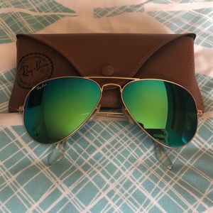 Turquoise Ray Ban Aviator Sunglasses